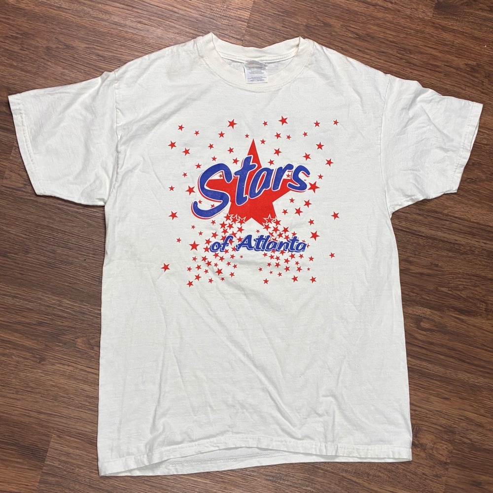 Vintage 90s Stars of Atlanta T Shirt Large Hanes Beefy-T Souvenir USA Graphic